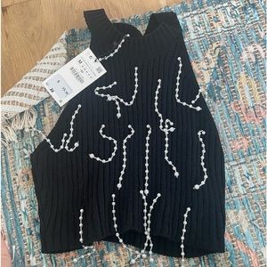 Zara pearl tank